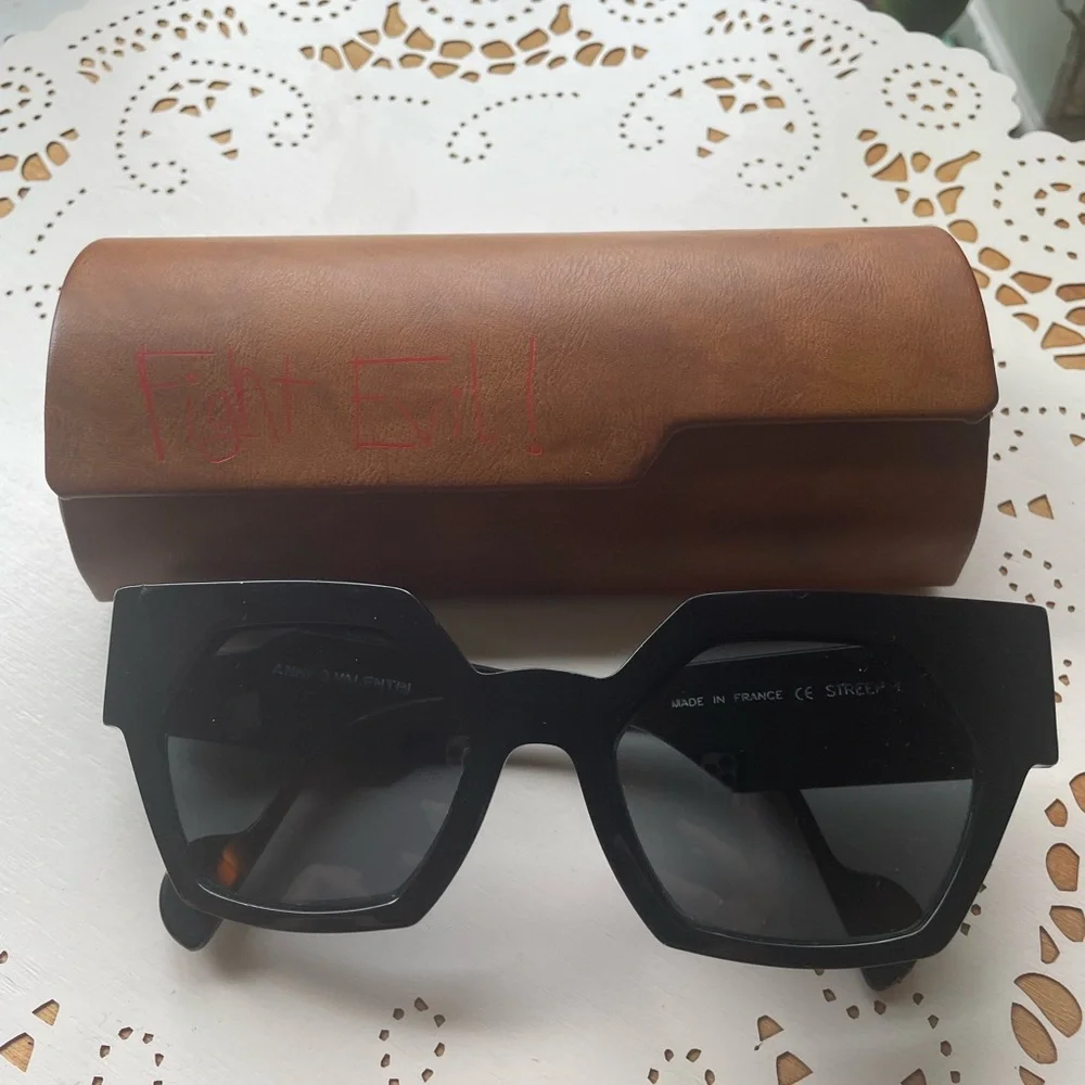 Anne et Valentine Black Sunglasses "Streep" Made in France Luxury Eyewear - Picture 5 of 17